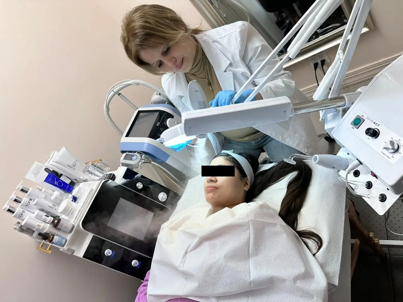 Professional facial skincare treatment at Adult and Pediatric Dermatology Queens