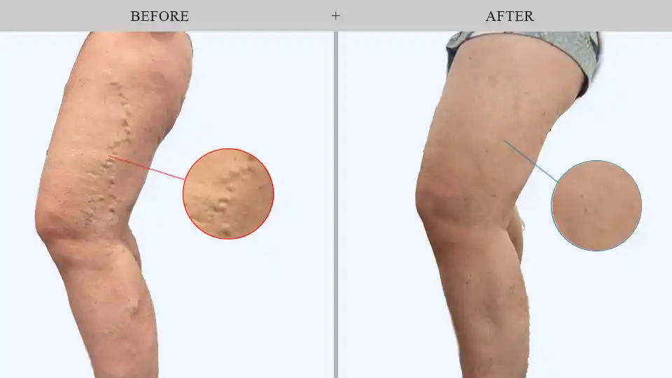 Vein Treatment before and after results queens